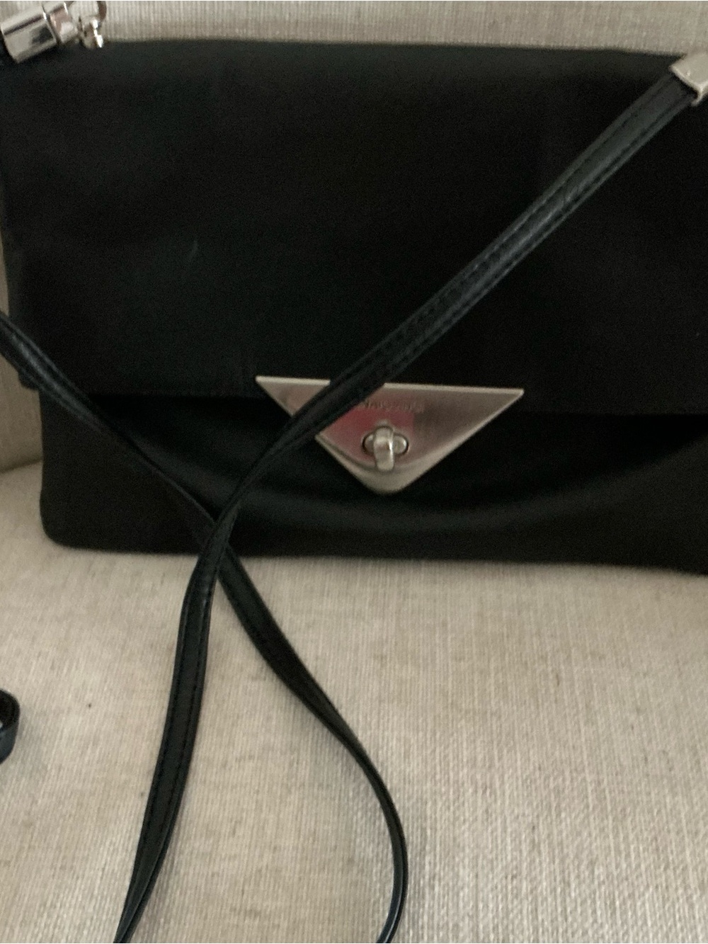 Renato Angi Venezia black Italian leather crossbody flap flap crossbody bag